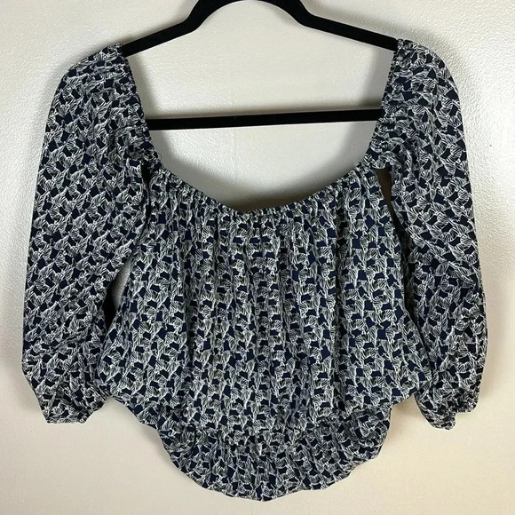 Free People Off Shoulder Zebra Blouse - Picture 7 of 7